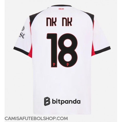 Camisa de time de futebol AC Milan Christopher Nkunku #18 Replicas 2º Equipamento 2025-26 Manga Curta